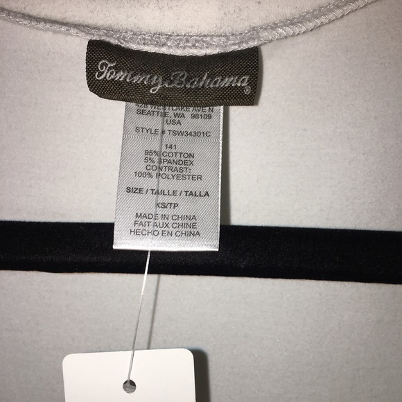 Tommy Bahama Knit & Chiffon T-Shirt Dress - XS - Picture 3 of 4